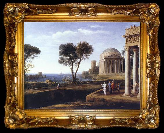 framed  Claude Lorrain Landscape with Aeneas at Delos, ta009-2